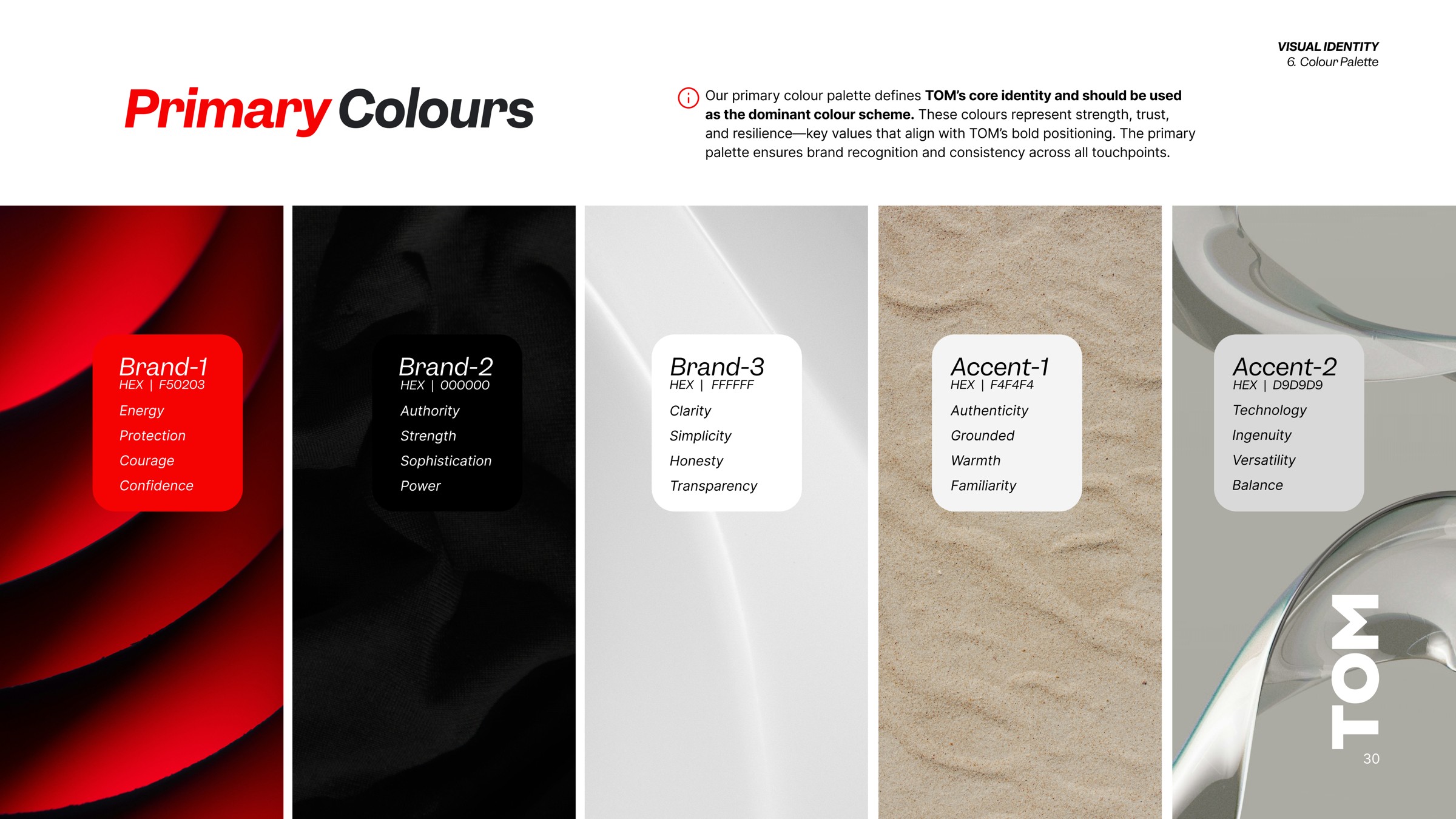 TOM Primary Colour Palette